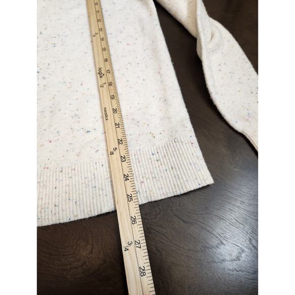 LOFT Women's White Multicolor Speckled Long Sleeve Mock Neck Sweater Size XS - Picture 7 of 7